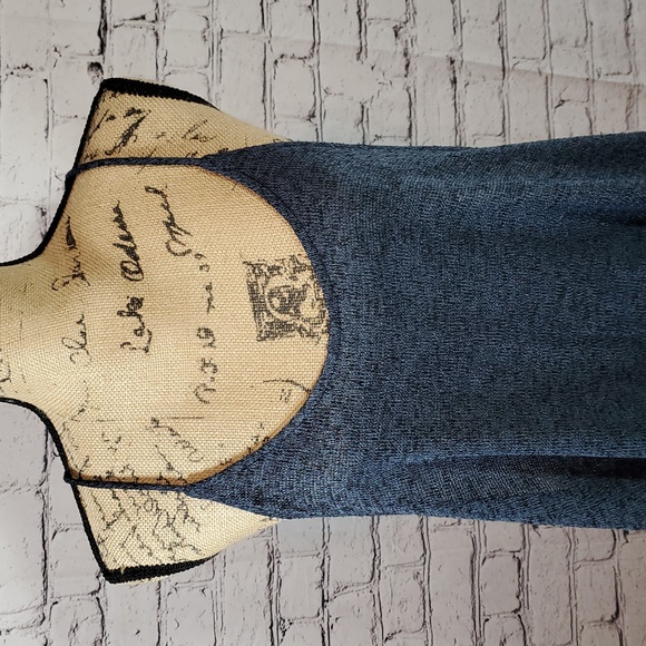 Silence + Noise Asymmetrical Blue Knit Tank Size L - Picture 3 of 6